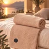 Détail de la cape chauffante keetsoon beige